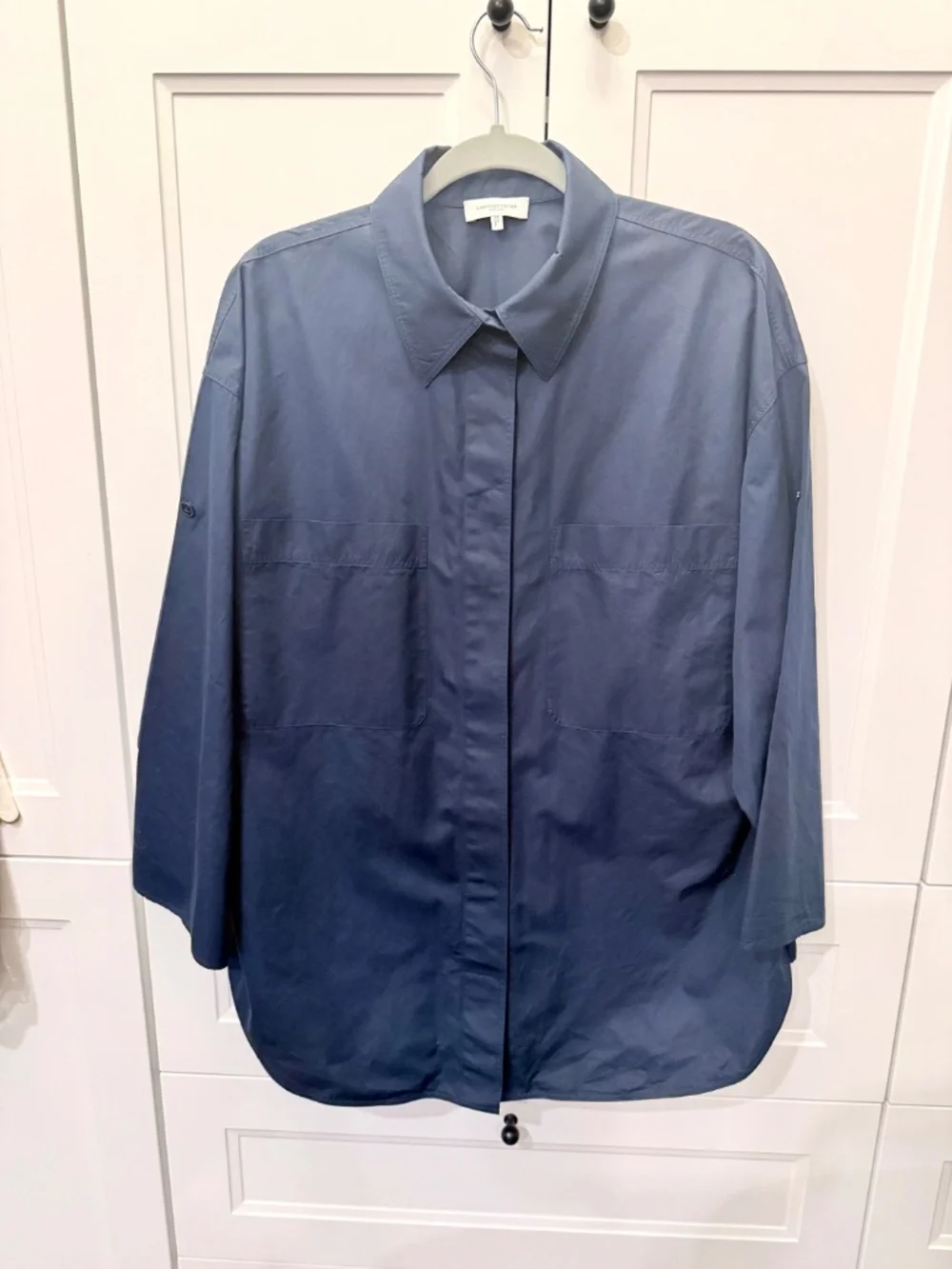 Lafayette 148 New York Shirt Split Back Cotton XL - Picture 6 of 8
